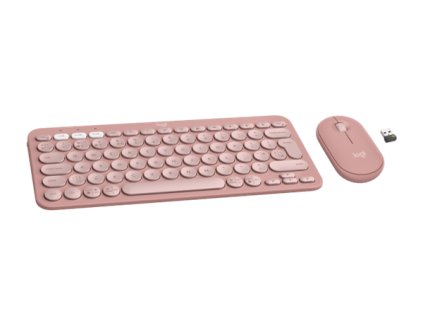 LOGITECH Pebble 2 Combo - TONAL ROSE - US INT'L - 2.4GHZ/BT - N/A - INTNL-973 - UNIVERSAL