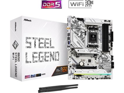 ASRock MB Sc AM5 B650 Steel Legend WiFi , AMD B650, 4xDDR5, 1xDP, 1xHDMI, WIFI