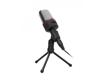 Stolný mikrofón C-TECH MIC-02, 3,5'' stereo jack, 2.5m