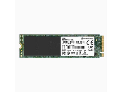 TRANSCEND SSD 110Q 1TB, M.2 2280, PCIe Gen3x4, NVMe, M-Key, QLC, bez DRAM
