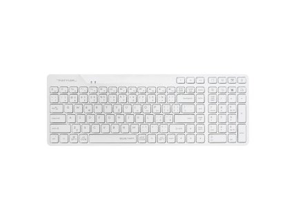 A4tech FStyler FBK27C AS, bezdrátová Dual mode Bluetooth+2,4G klávesnice, CZ, bílá
