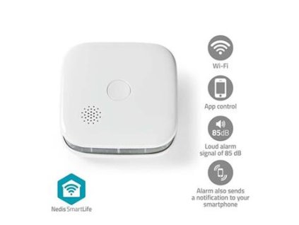 Nedis WIFIDS21WT SmartLife Detektor Kouře| Wi-Fi | Napájení z baterie | Životnost snímače: 10 Rok | 85 dB | Bílá | 1 ks