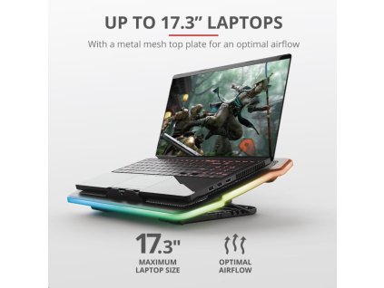 TRUST Laptop Stand GXT1126 AURA LAPTOP COOLING STAND (chladiaca podložka)