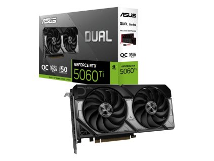 ASUS VGA NVIDIA GeForce RTX 5060 Ti DUAL OC 16G, 16GB GDDR7, 3xDP, 1xHDMI