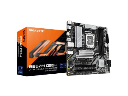 GIGABYTE MB Sc LGA1851 B860M DS3H, Intel B860, 4xDDR5, 2xDP, 1xHDMI, mATX