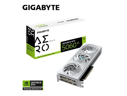 GIGABYTE VGA NVIDIA GeForce RTX 5060 Ti AERO OC 16G, 16G GDDR7, 3xDP, 1xHDMI