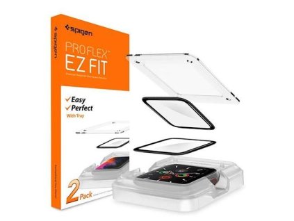 Spigen ochranné sklo Pro Flex pre Apple Watch 4/5/6/SE/SE 2 44mm - Clear