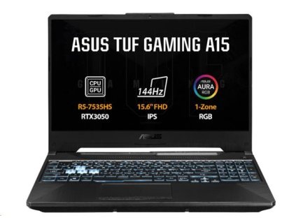 ASUS TUF GAMING A15 FA506NC-HN001W, Ryzen 5 7535HS, 15.6˝ 1920x1080 FHD, RTX3050/4GB, 16GB, SSD 512GB, W11H
