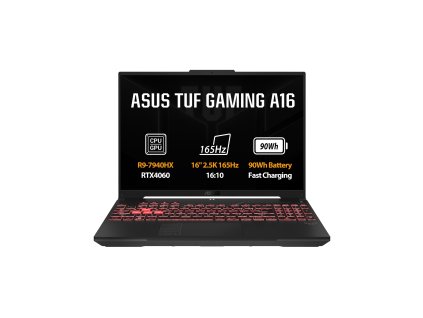 ASUS TUF GAMING F16/FA607PV-RL120/R9-7940HX/16''/WUXGA/32GB/1TB SSD/RTX 4060/bez OS/Gray/2R