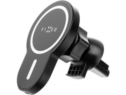 FIXED MagClick s podporou uchytenia MagSafe, 15W,držiak s bezdrôtovým nabíjaním, čierny
