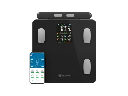 TrueLife FitScale W8 BT Black - osobní diagnostická bluetooth váha