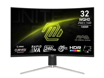 MSI MAG/325CQRXF E2/31,5''/VA/QHD/240Hz/0,5ms/Blck-Slvr/2R