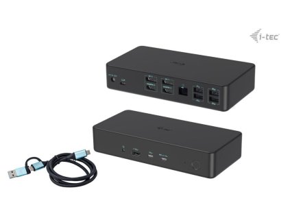 i-tec USB 3.0/USB-C/Thunderbolt 3 Professional Dual 4K Display Dock.st. Gen2, PD 100W