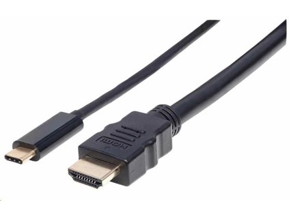 Manhattan kábel USB-C na HDMI, 2 m, čierny
