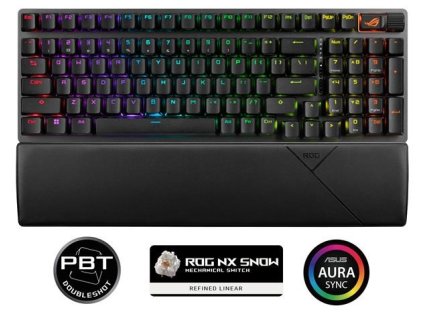 ASUS klávesnice ROG Strix Scope II 96 Wireless (ROG NX Snow) - CZ/SK