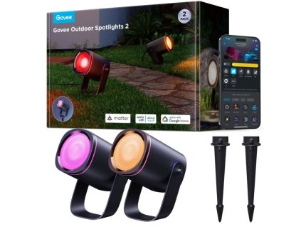 Govee RGBWW Smart zahradní reflektory 750lm 2ks Matter