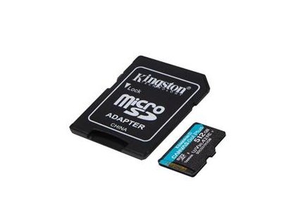 KINGSTON 512GB microSDXC Canvas Go Plus Gen4 200MB/s A2 U3 V30 Card + Adapter