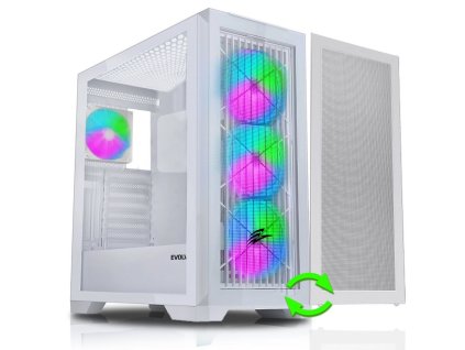 EVOLVEO Ptero Q2W+, 2x čelný panel: sklo/mriežka,