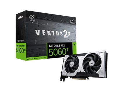 MSI VGA NVIDIA GeForce RTX 5060 Ti 8G VENTUS 2X PLUS, RTX 5060 Ti, 8GB GDDR7, 3xDP, 1xHDMI