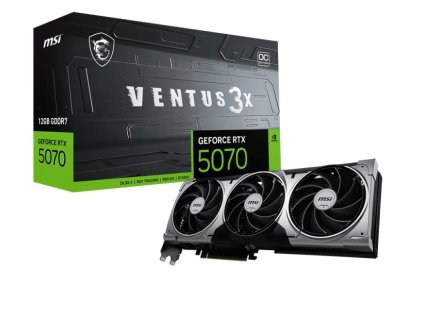MSI VGA NVIDIA GeForce RTX 5070 12G VENTUS 3X OC, 12G GDDR7, 3xDP, 1xHDMI