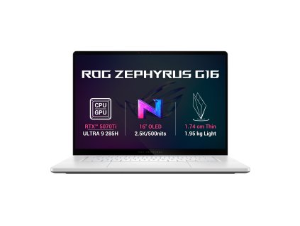 ASUS ROG ZEPHYRUS G16/GU605CR-NEBULA169X/U9-285H/16''/2560x1600/32GB/2TB/RTX 5070Ti/W11P/White/2R