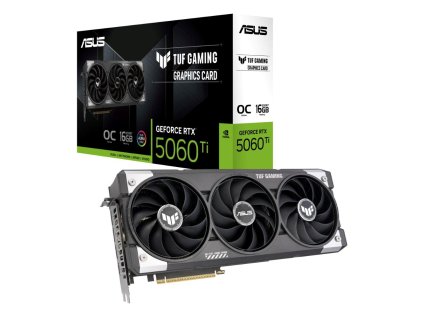 ASUS VGA NVIDIA GeForce RTX 5060 Ti TUF GAMING OC 16G, 16GB GDDR7, 3xDP, 3xHDMI