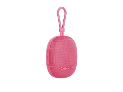 Canyon OnMove 12, prenosný Bluetooth v5.3 reproduktor, 5W, TWS, IPX7, 12 hod, USB-C nab., rúžový