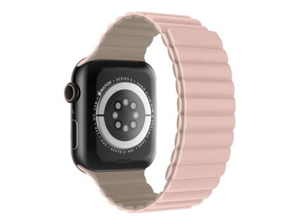 Devia remienok Nature Silicone Magnetic Watch Band 44/45/46mm - Stardust Pink