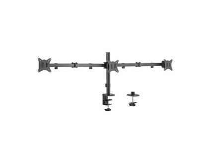 GEMBIRD Držiak 3 LCD monitorov na stôl MA-D3-01, naklápací, až do 27” a 7kg, čierny