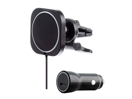 ER POWER Snap Car Vent Mount Magsafe Charger 15W + 20W Charger - Black