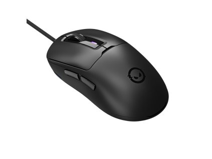 Lorgar MSA10, pokročilá drôtová herná myš, 6 prog. tlačidiel, 12 000 dpi, podsvietenie RGB, čierna