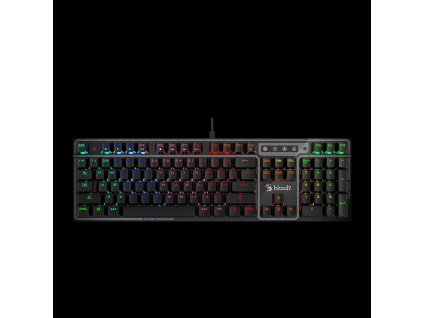 A4tech Bloody Klávesnice B750N, herní klávesnice, mechanická, drátová, Green Switch, CZ/SK, Černá