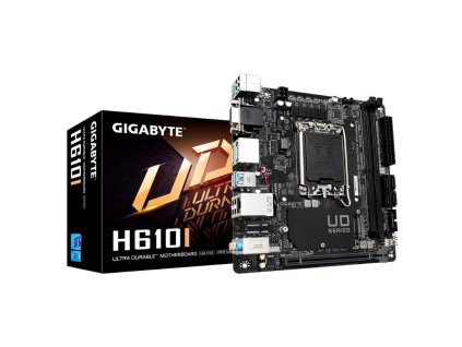 GIGABYTE MB Sc LGA1700 H610I, Intel H610, 2xDDR5, 2xDP, 1xHDMI, 1xVGA, Mini-ITX