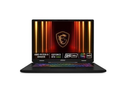 MSI Crosshair A17 HX D8WFKG-011CZ/Ryzen 9 8940HX/32GB/1TB SSD/RTX 5060, 8GB/17"QHD+ IPS, 240Hz/Win 11 home/černá