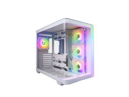 FSP M580-WA/Midi Tower/Transpar./Biela