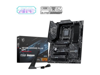 MSI MB Sc AM5 X870E GAMING PLUS WIFI, AMD X870E, 4xDDR5, 1xHDMI, 1xThunderbolt, WI-FI