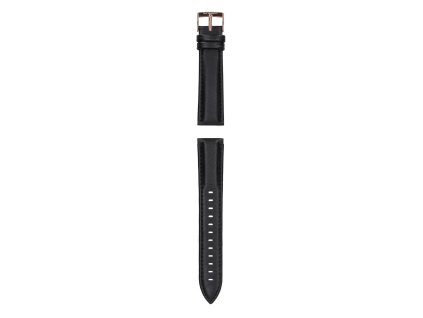 Garett univerzální řemínek 20 mm, černá kůže se zlatým zapínáním