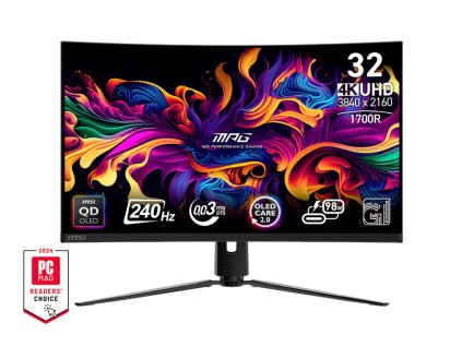 MSI MPG/321CURX/31,5''/QD-OLED/4K UHD/240Hz/0,3ms/Black/2R