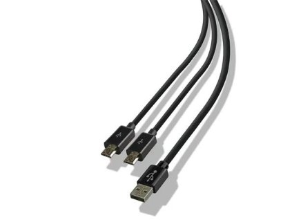 LEXIP STEELPLAY - USB PLAY & CHARGE KABEL PRO PS4, 3M, ČERNÝ