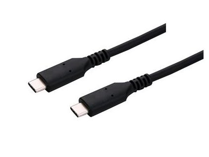 C-TECH kabel USB 4.0, Type-C (CM/CM), PD 100W, 40Gbps, 0,5m, černý