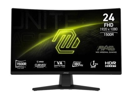 MSI MAG 242C Gaming monitor 23,6" VA zakřivený/FHD/180Hz/1ms/DP/HDMI/černá
