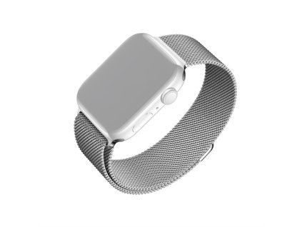 FIXED Mesh Strap pre Apple Watch 38/40/41mm, strieborný
