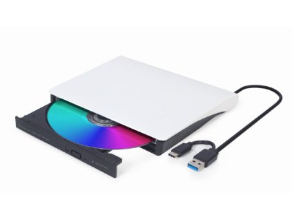 GEMBIRD externý USB DVD mechanika, čiernobiela