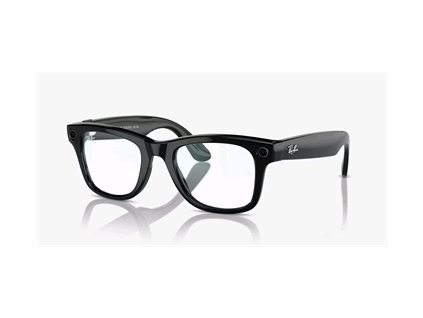 meta ray ban wayfarer ai bryle shiny black clear i s