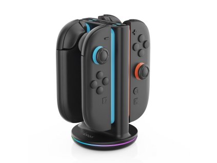 ipega sw2051 nabijeci stanice s rgb pro joycon ovladace nintendo switch 2 black ie14142088