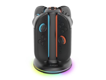 ipega sw2052 nabijeci stanice s rgb pro joycon ovladace nintendo switch 2 black ie14080212