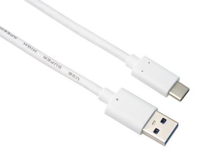 PremiumCord kábel USB-C - USB 3.0 A (USB 3.2 generation 2, 3A, 10Gbit/s) 3m biela