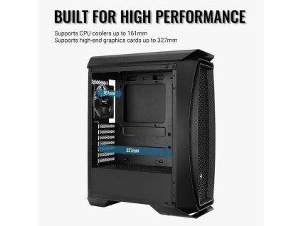 Aerocool MLG Aero One Frost BG, skrinka ATX, 4x RGB LED ventilátor, čierna