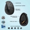 LOGITECH LIFT Vertical ERGONOMIC Bezdrôtová myš - Grafitová