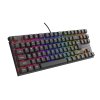 Genesis herná mechanická klávesnica THOR 303/TKL/RGB/Outemu Peach Silent/Drôtová USB/US layout/Čierna
